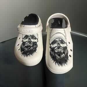 Crocs Luke Combs Lined Classic‎ Skull White M8W10
